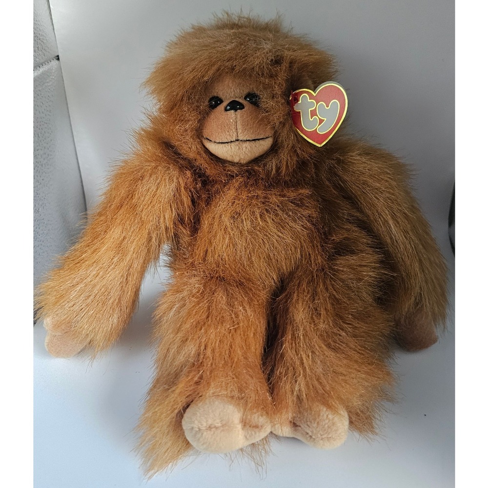 Ty Beanie Buddy Tango the Orangutan Brown Shaggy Plush Toy 1999